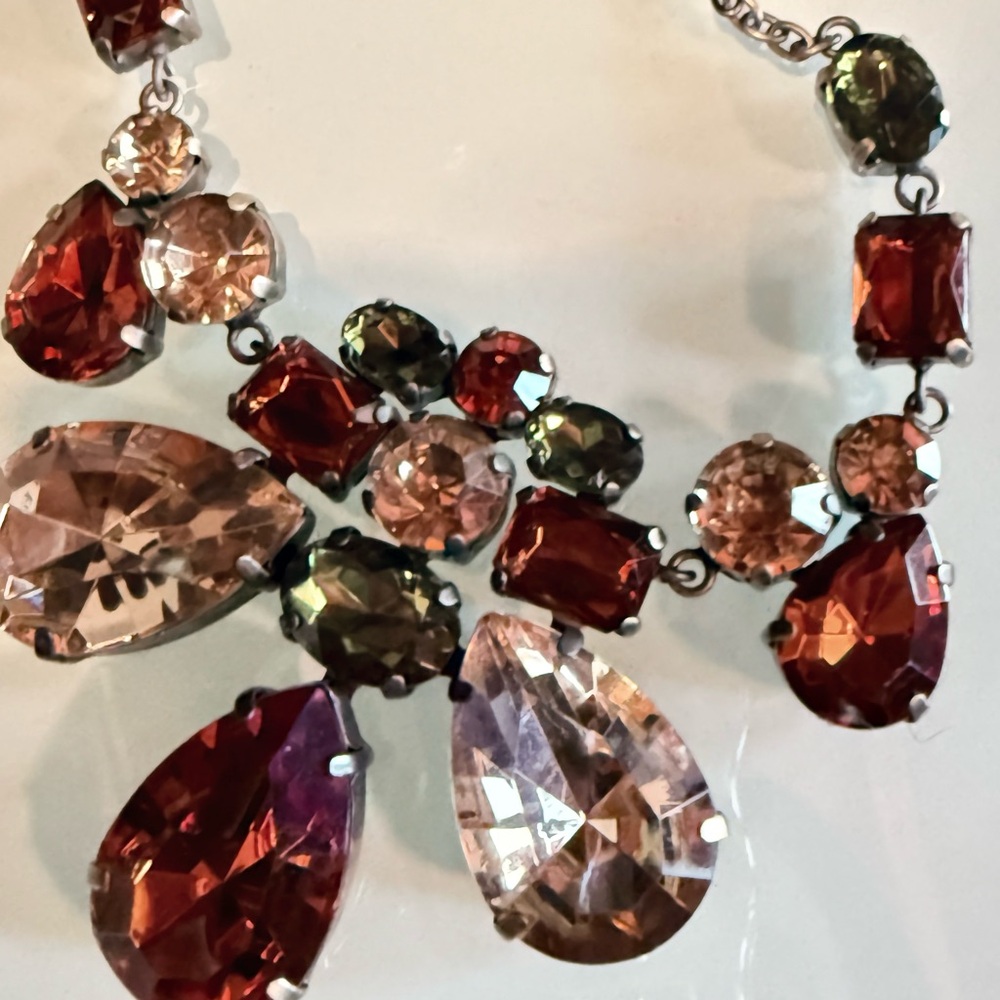 Vintage Multicolor Rhinestone Necklace
